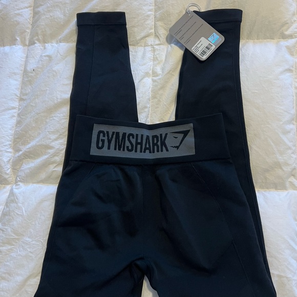 NWT Gymshark Flex High Waisted Legging Size Small Black/Grey - Picture 3 of 6
